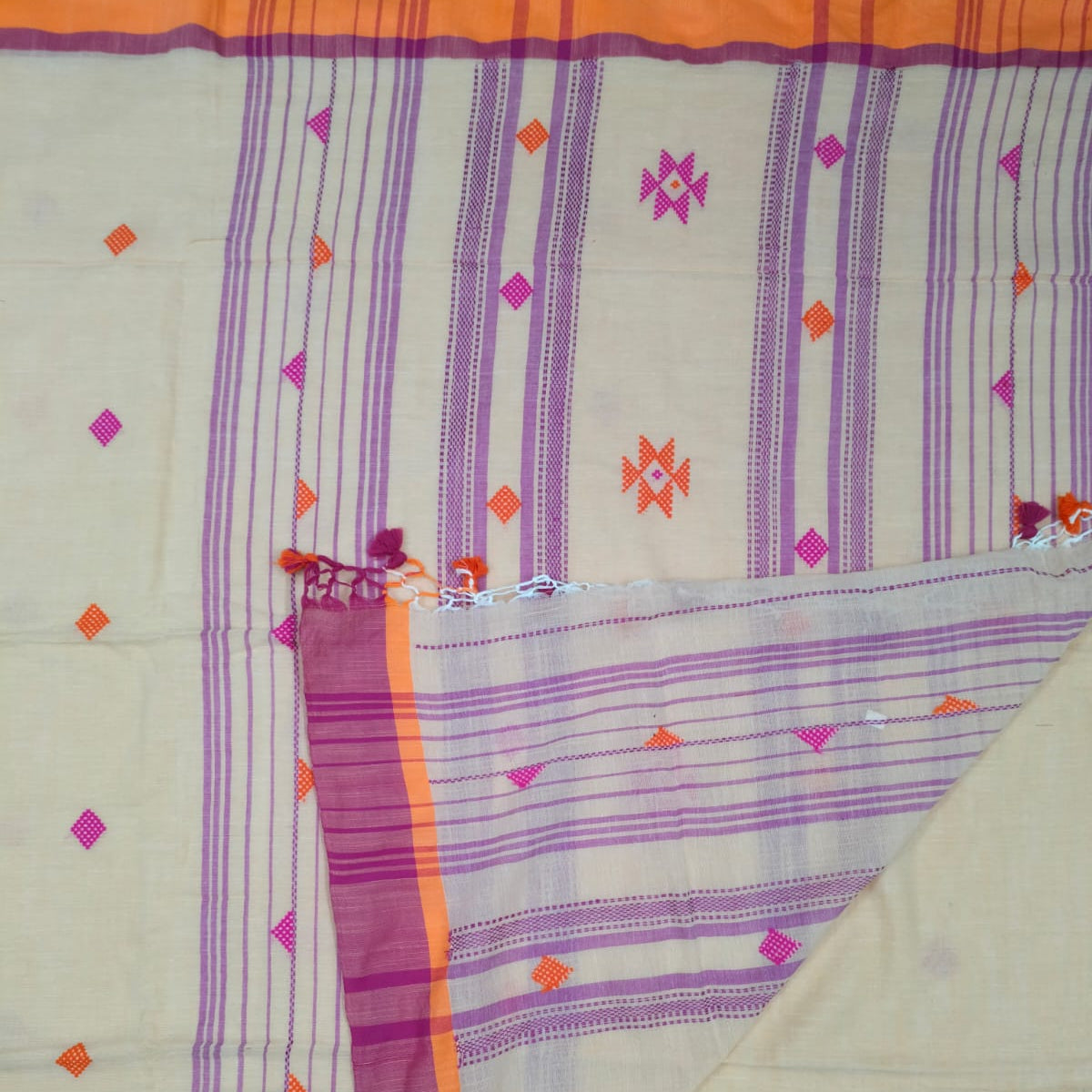 Handloom khadi-cotton saree
