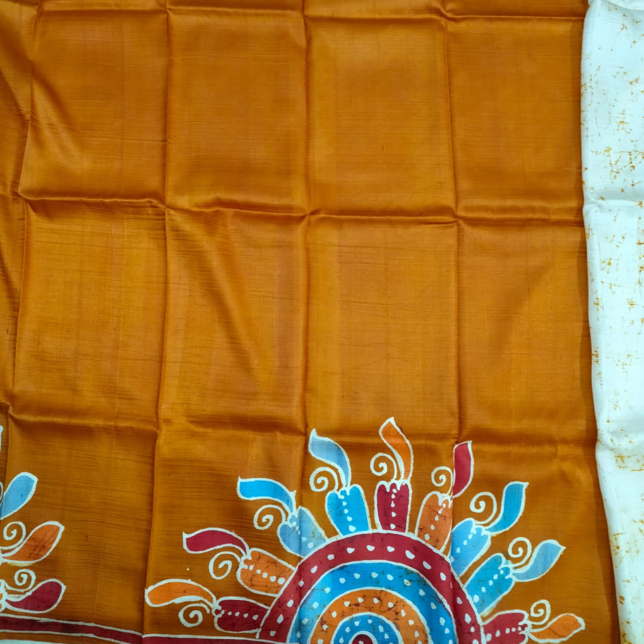 Handbatik on pure katan silk