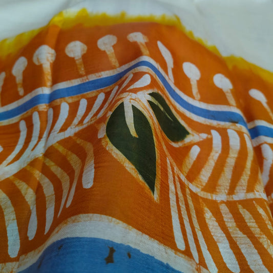 handbatik in katansilk and mulberry colour