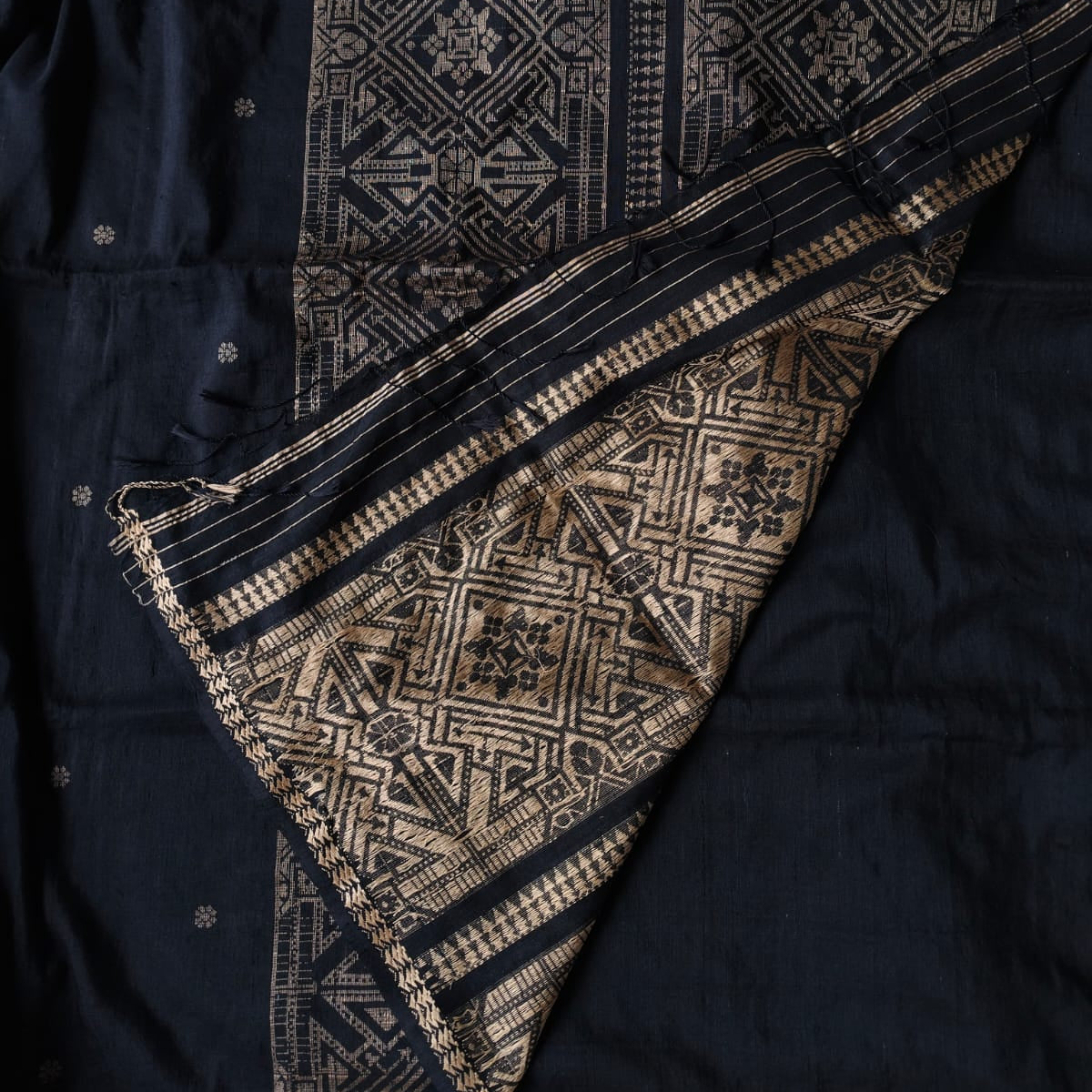 The reverse side of th4e pallu