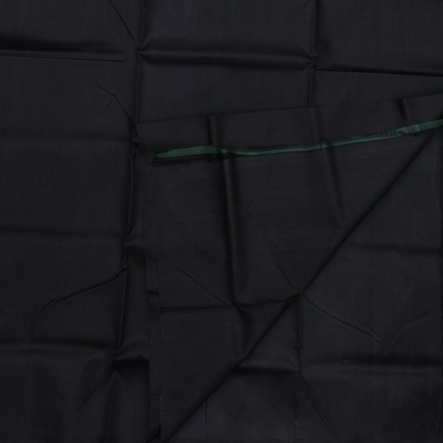 plain black katan silk / mulberry silk saree