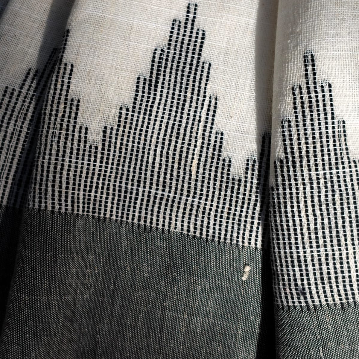 Handloom linen ganga jamuna border saree