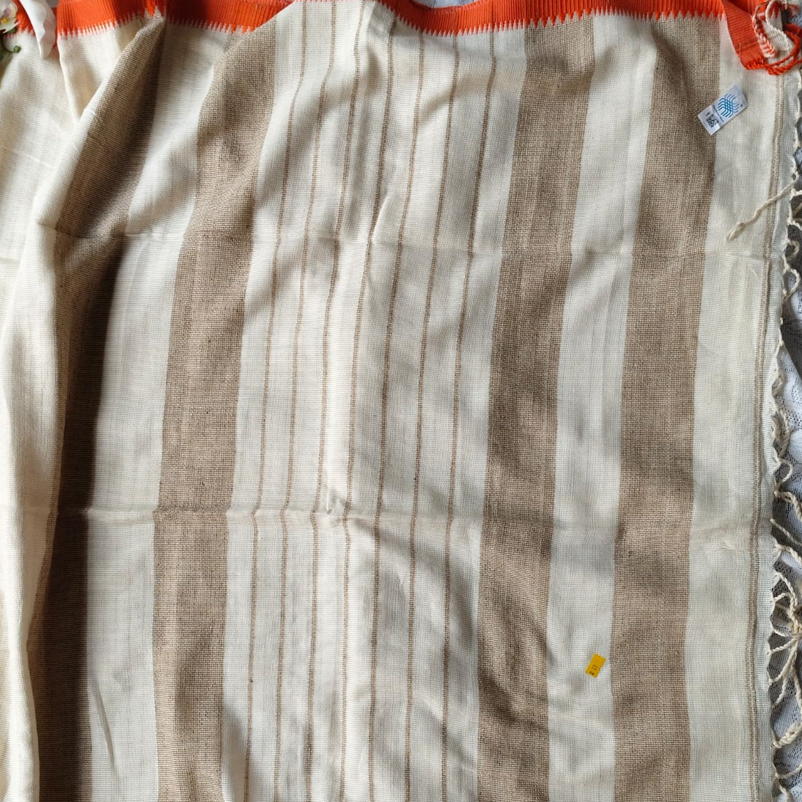 Handloom pure cotton saree with handloom mark.