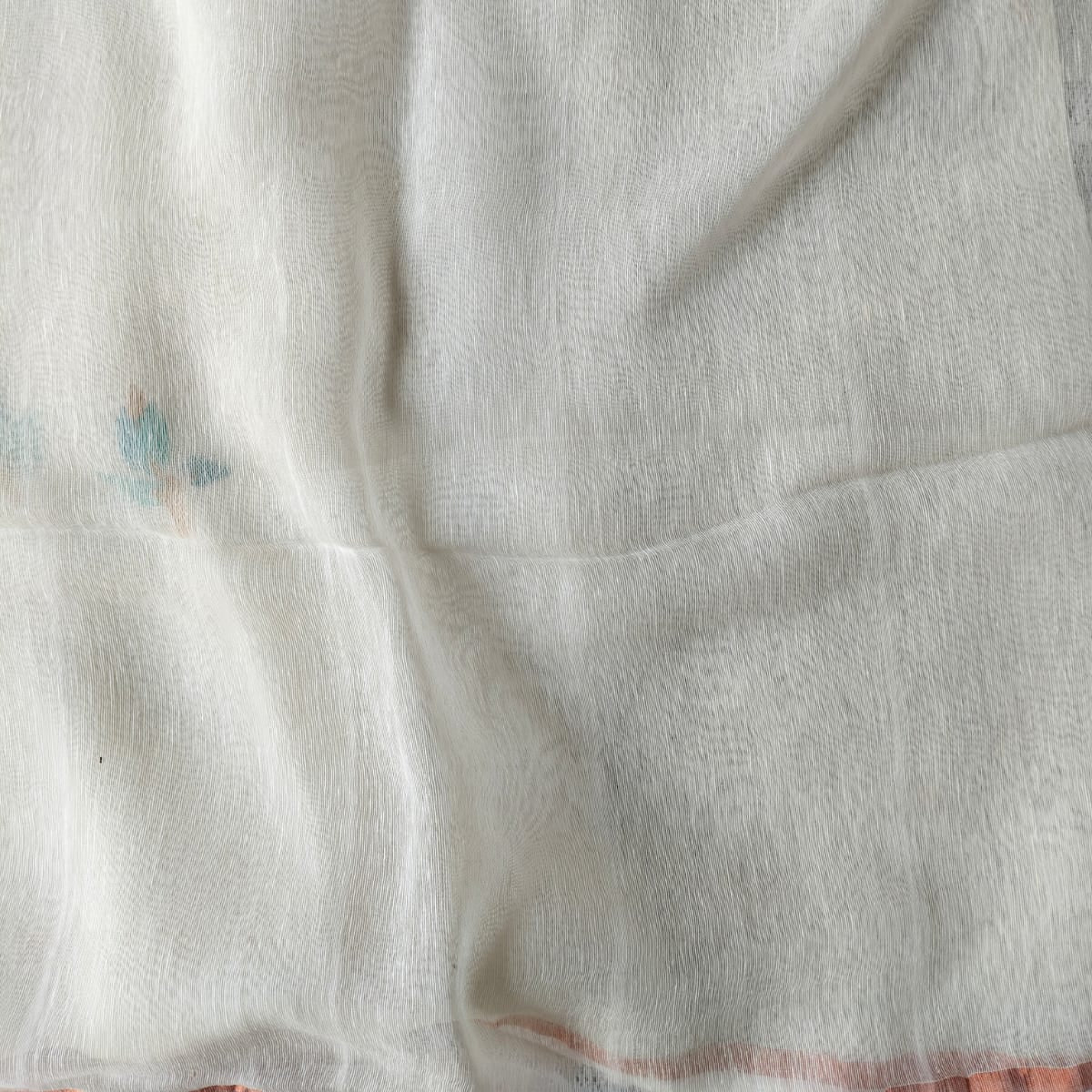 Plain pearl white blouse piece