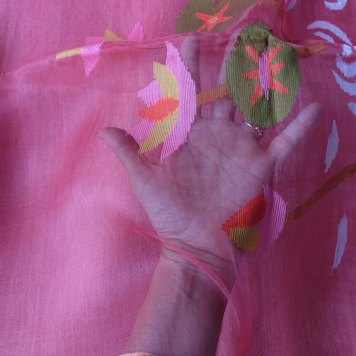 Handloom pure silk linen saree