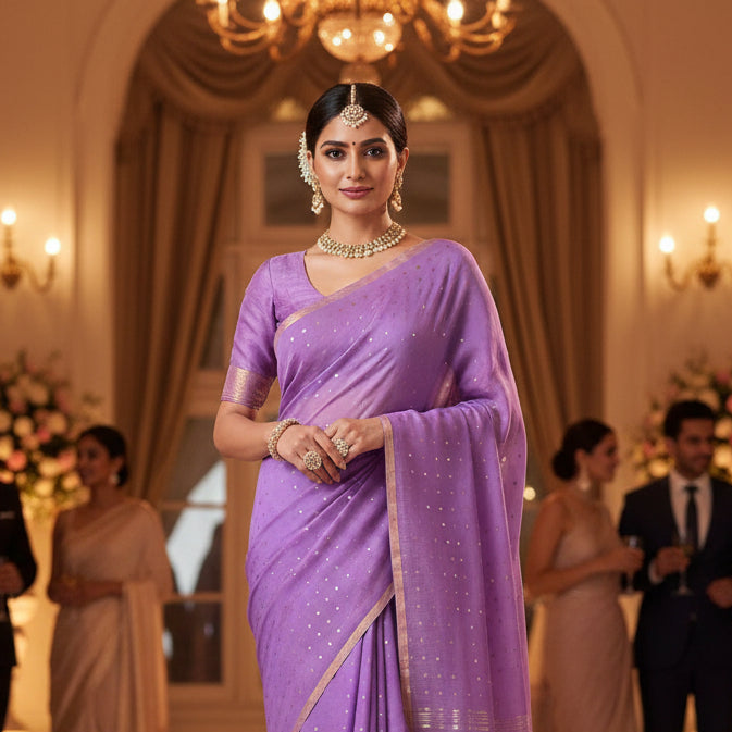 the picture is symbolic to get the look of the saree
