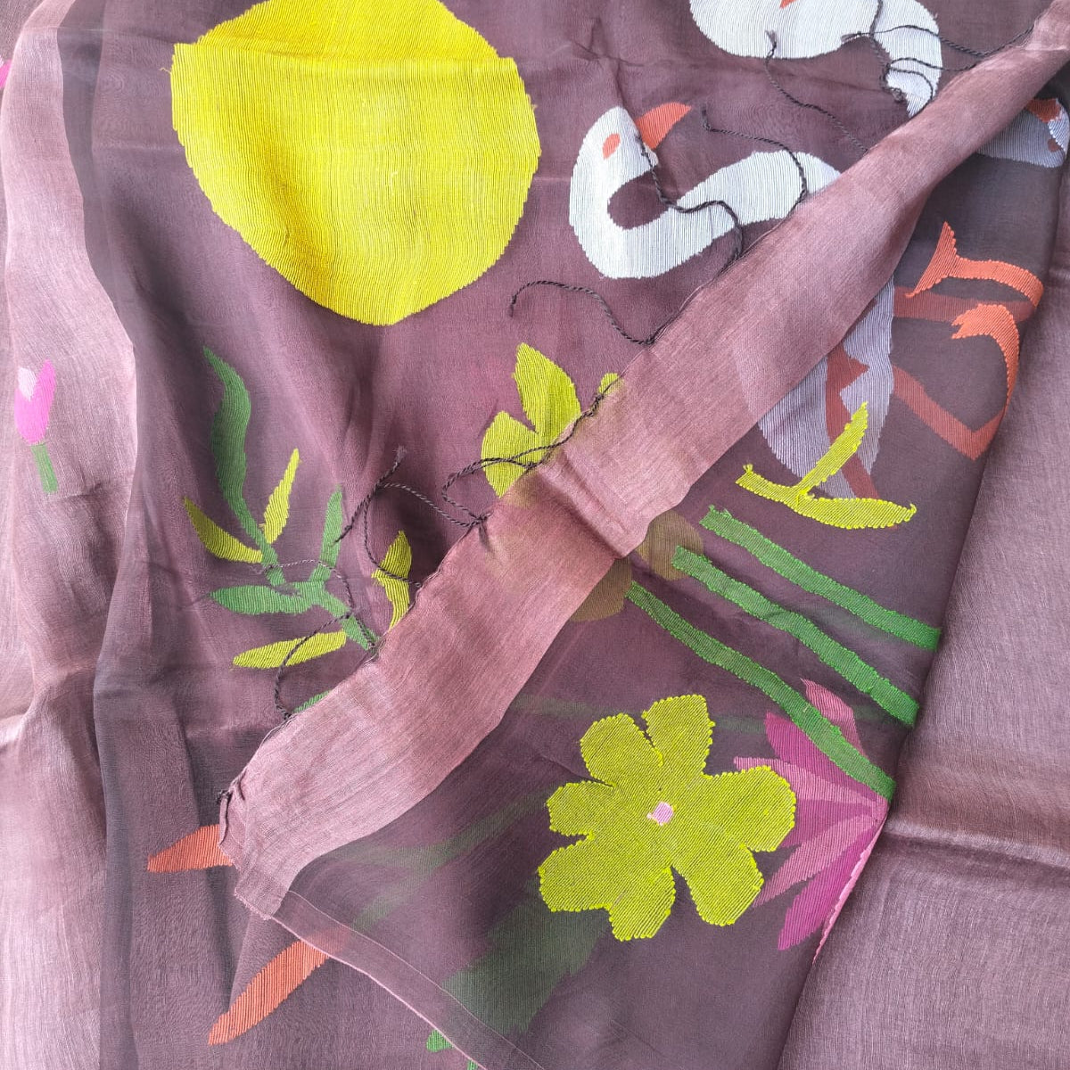muslin handwoven palla