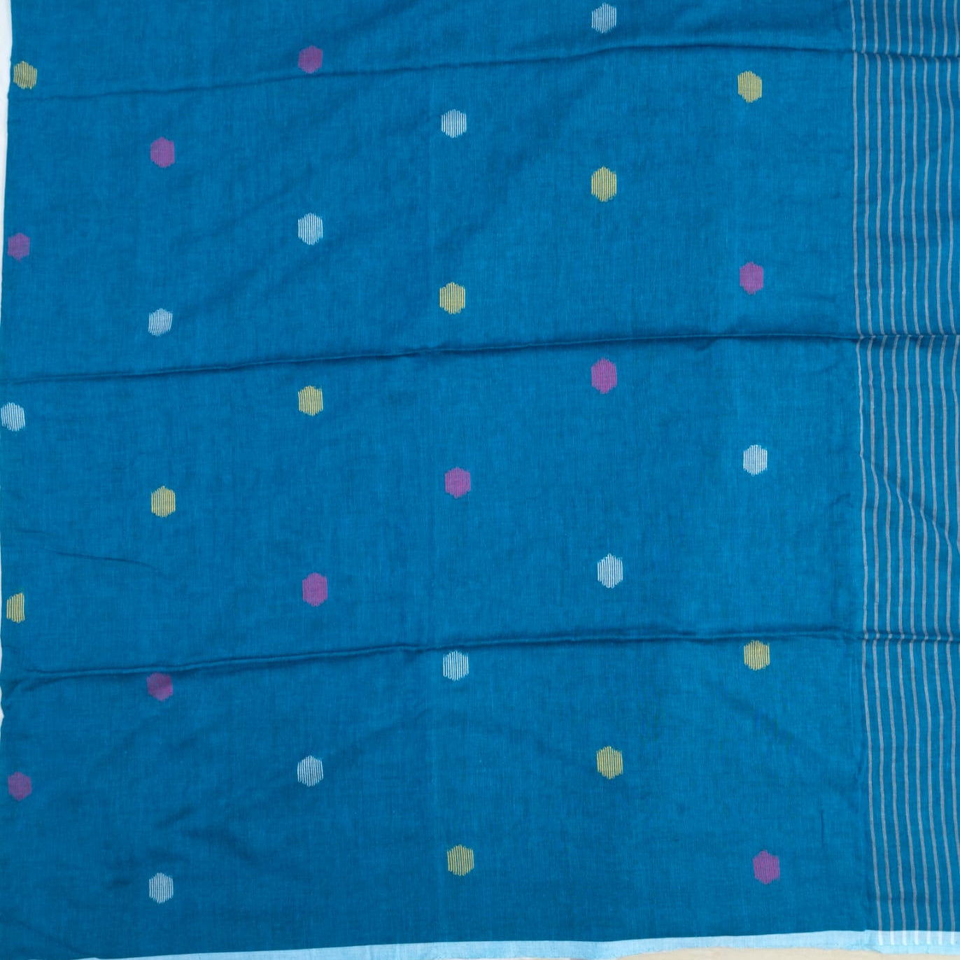 Handloom pure mul cotton jamdani saree