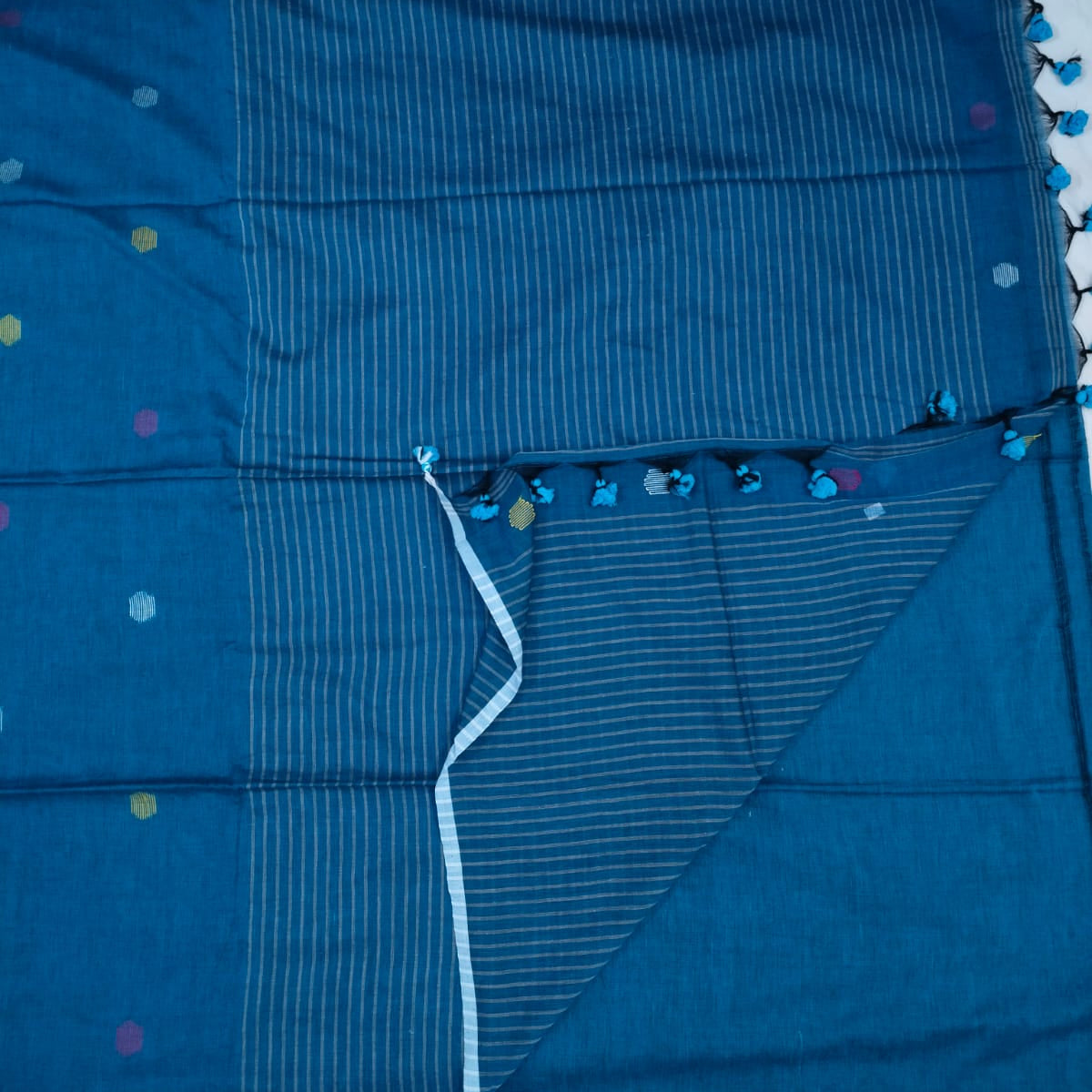 Handloom pure mul cotton jamdani saree
