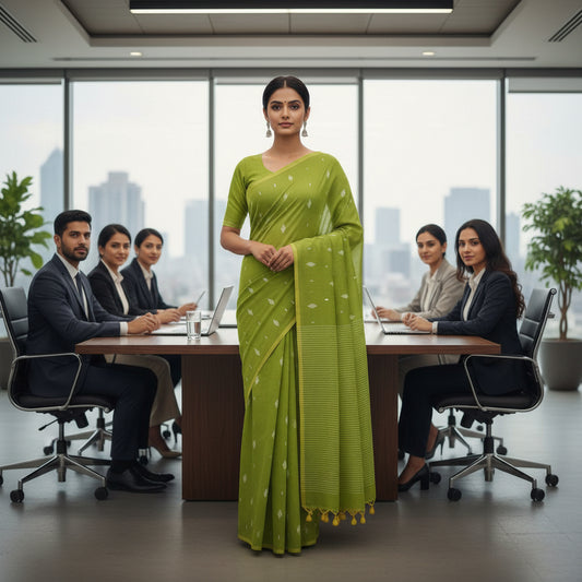 Handloom pure mul cotton jamdani saree