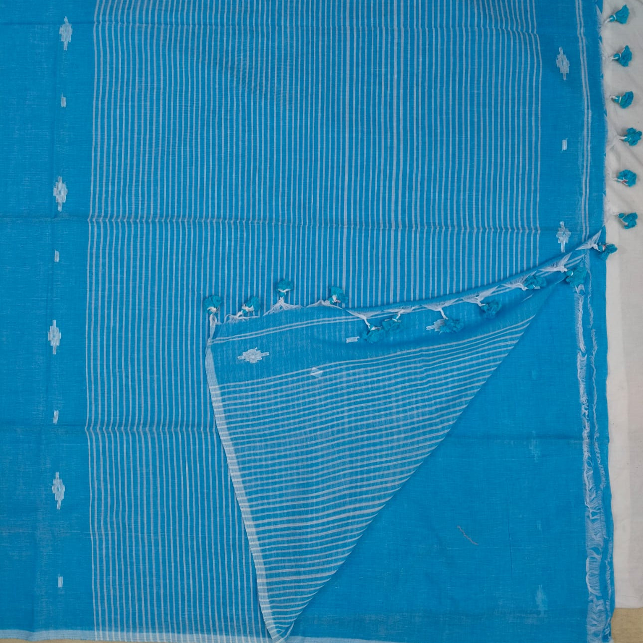 Handloom pure mul cotton jamdani saree