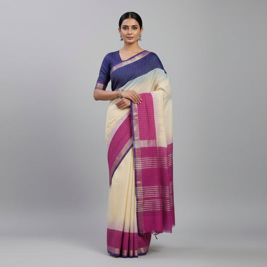 The image is symbolic to get teh overall look of the saree.