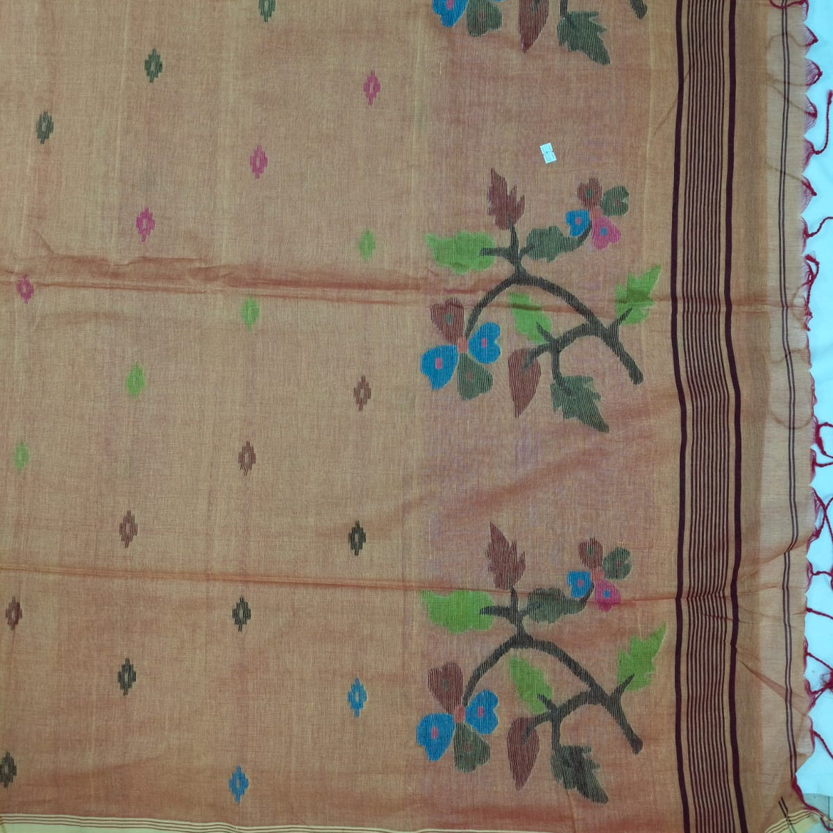 Handloom cotton jamdani saree
