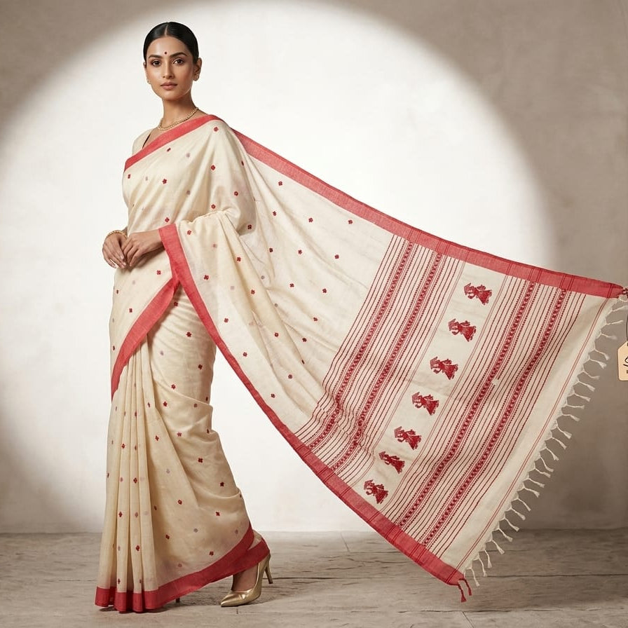 Handloom cotton Baluchari saree
