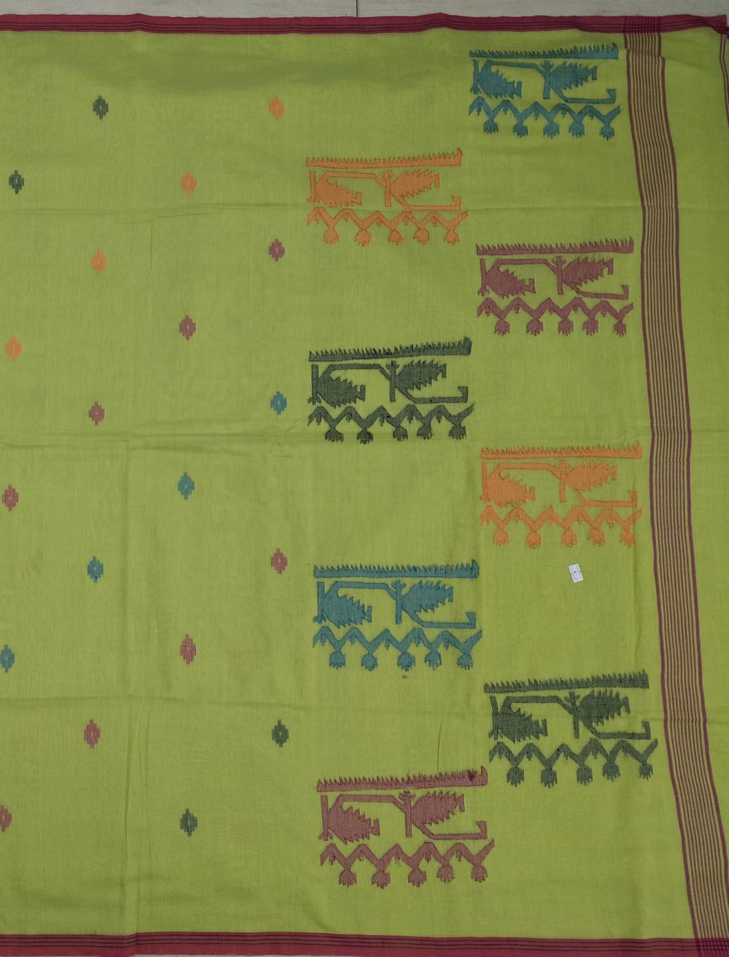 Handloom cotton jamdani saree