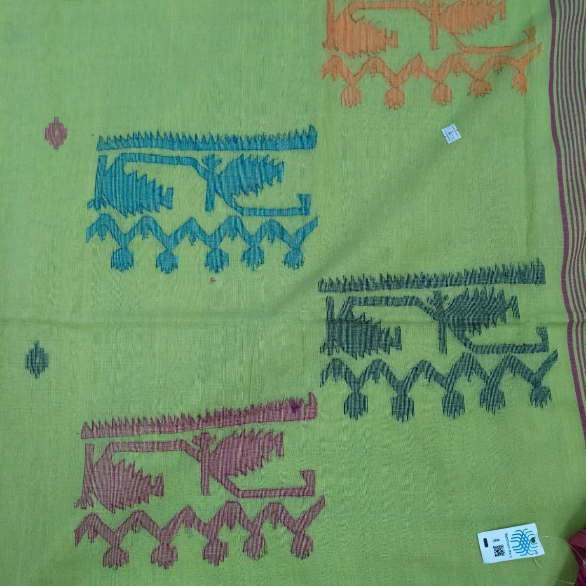Handloom cotton jamdani saree