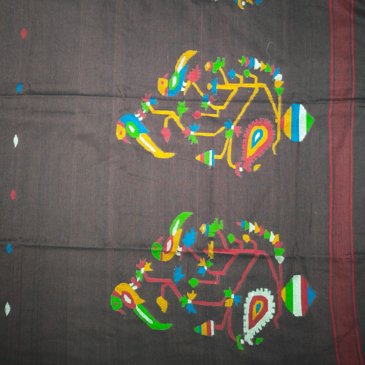Handloom cotton jamdani saree
