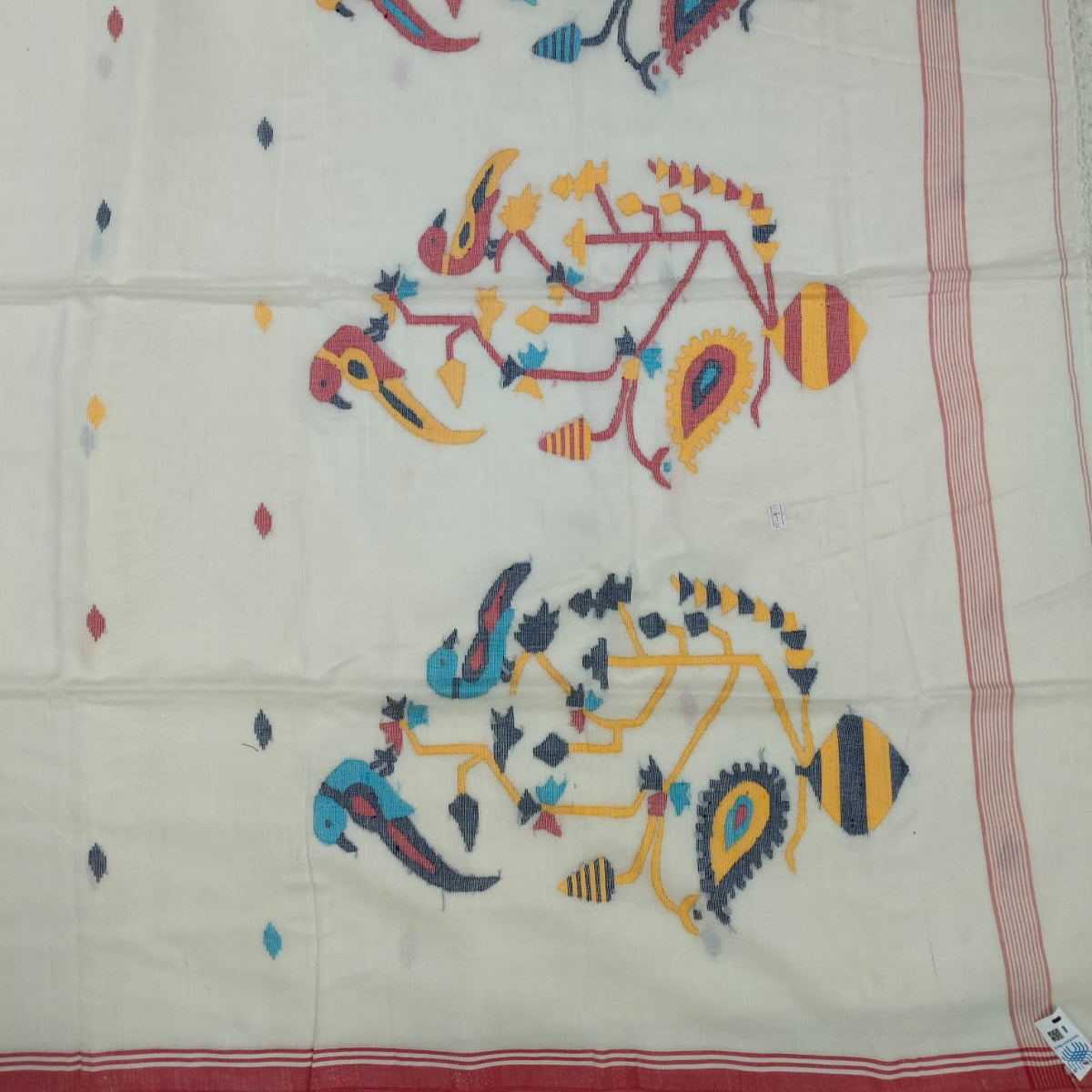 Handloom cotton jamdani saree