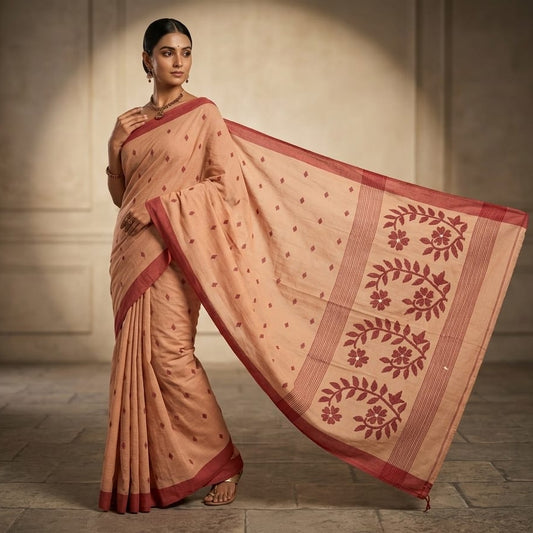 The image is symbolic. The colour is lighter peach.
