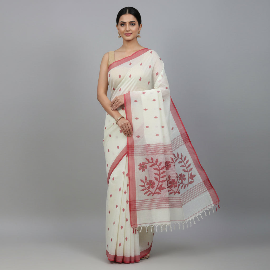 The image is symbolic to get the overall look of the saree. 