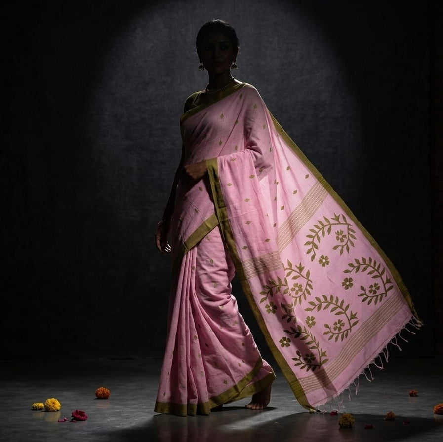 The image is symbolic to get the overall look of the saree.