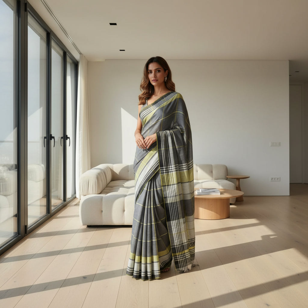 The image is symbolic to get the overlook of the saree.