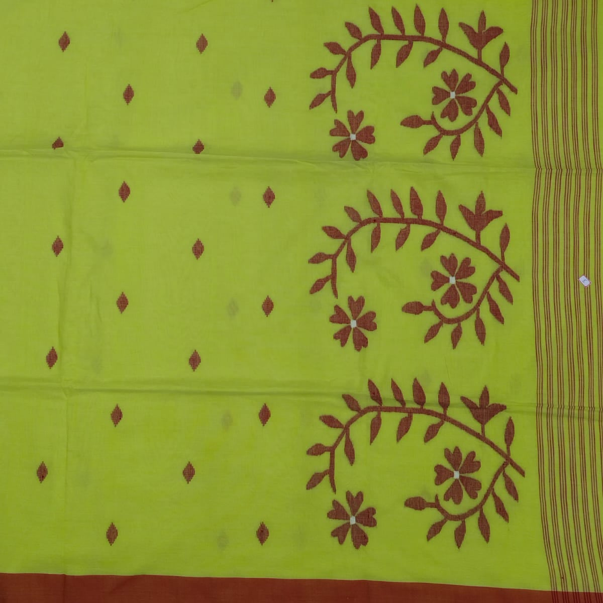 The design on the pallu .