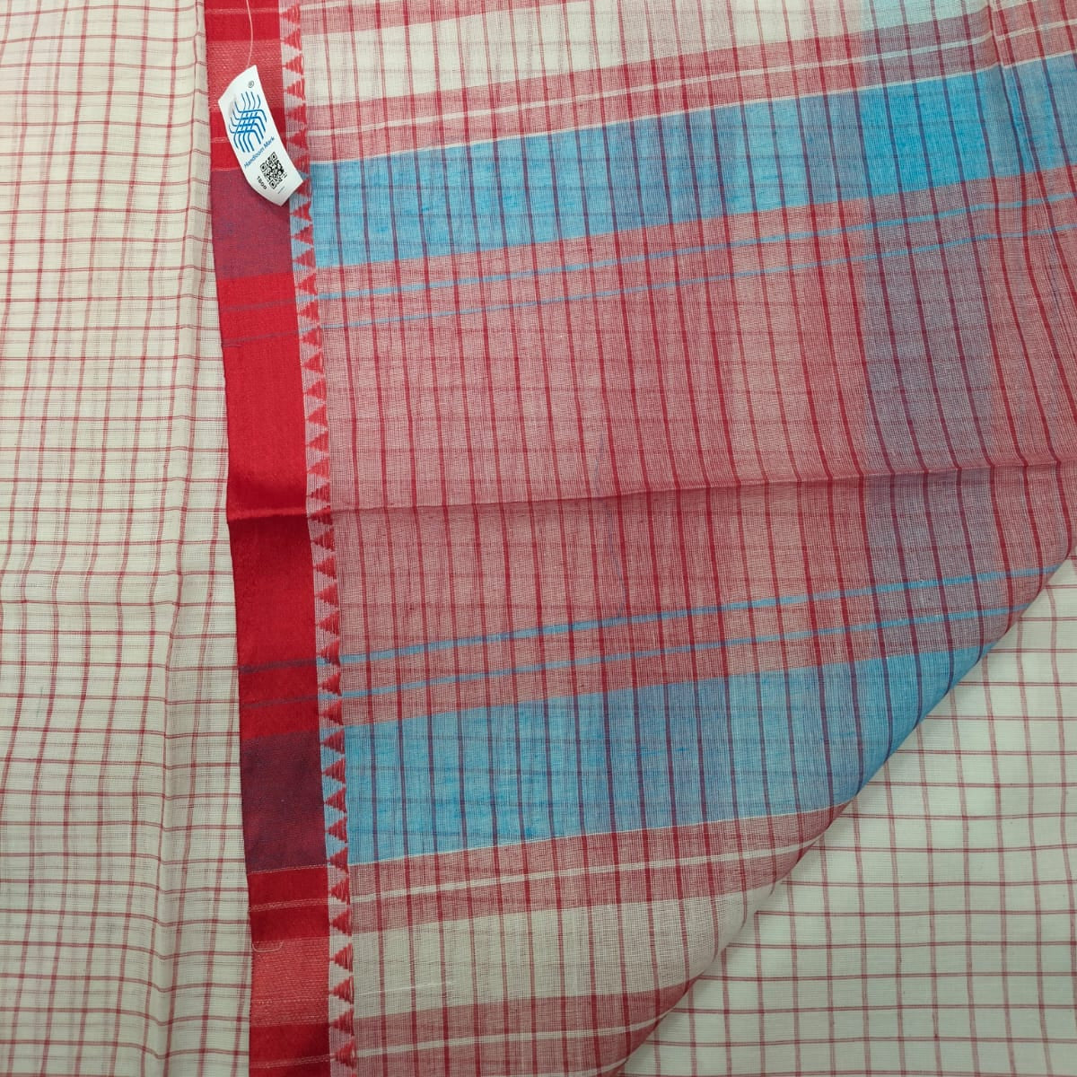 Handloom cotton chequred saree