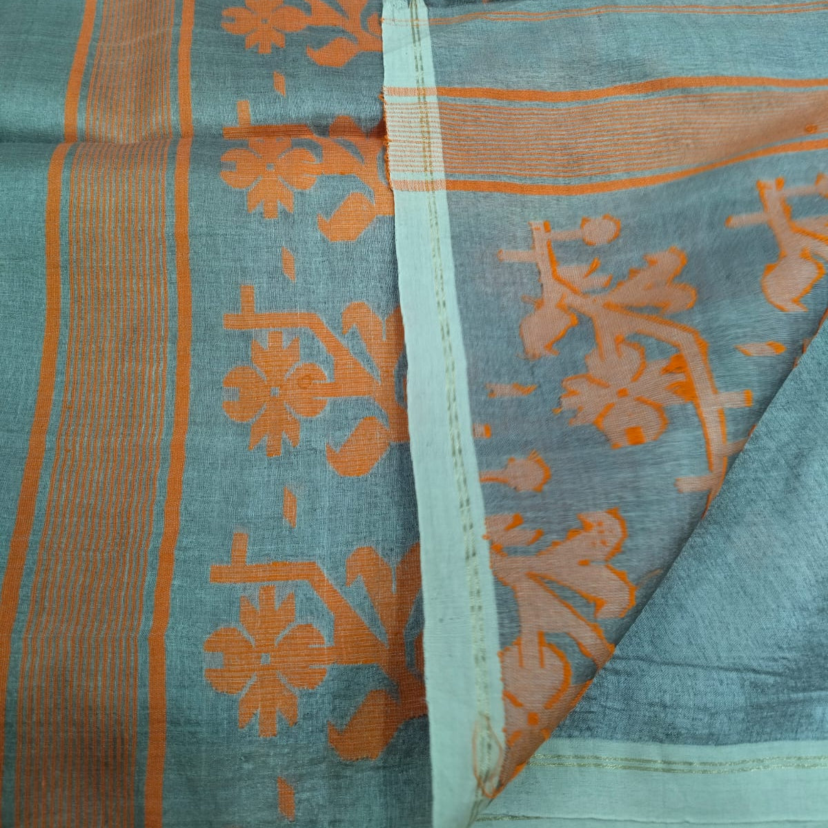 Handloom pure tussar jamdani saree