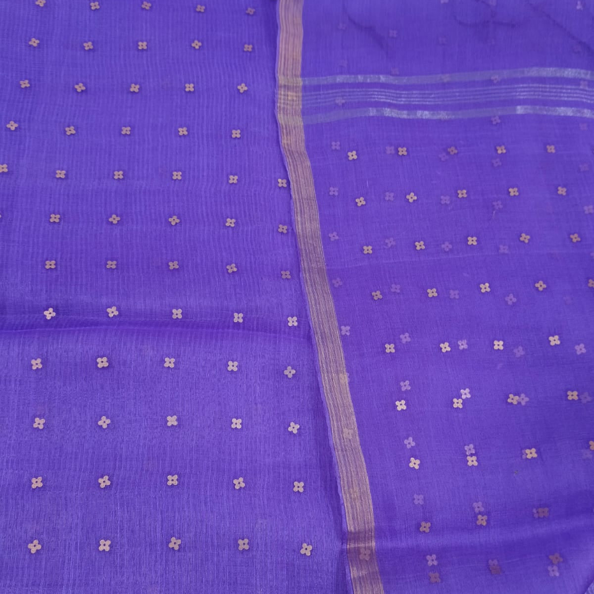 The reverse side of the pallu