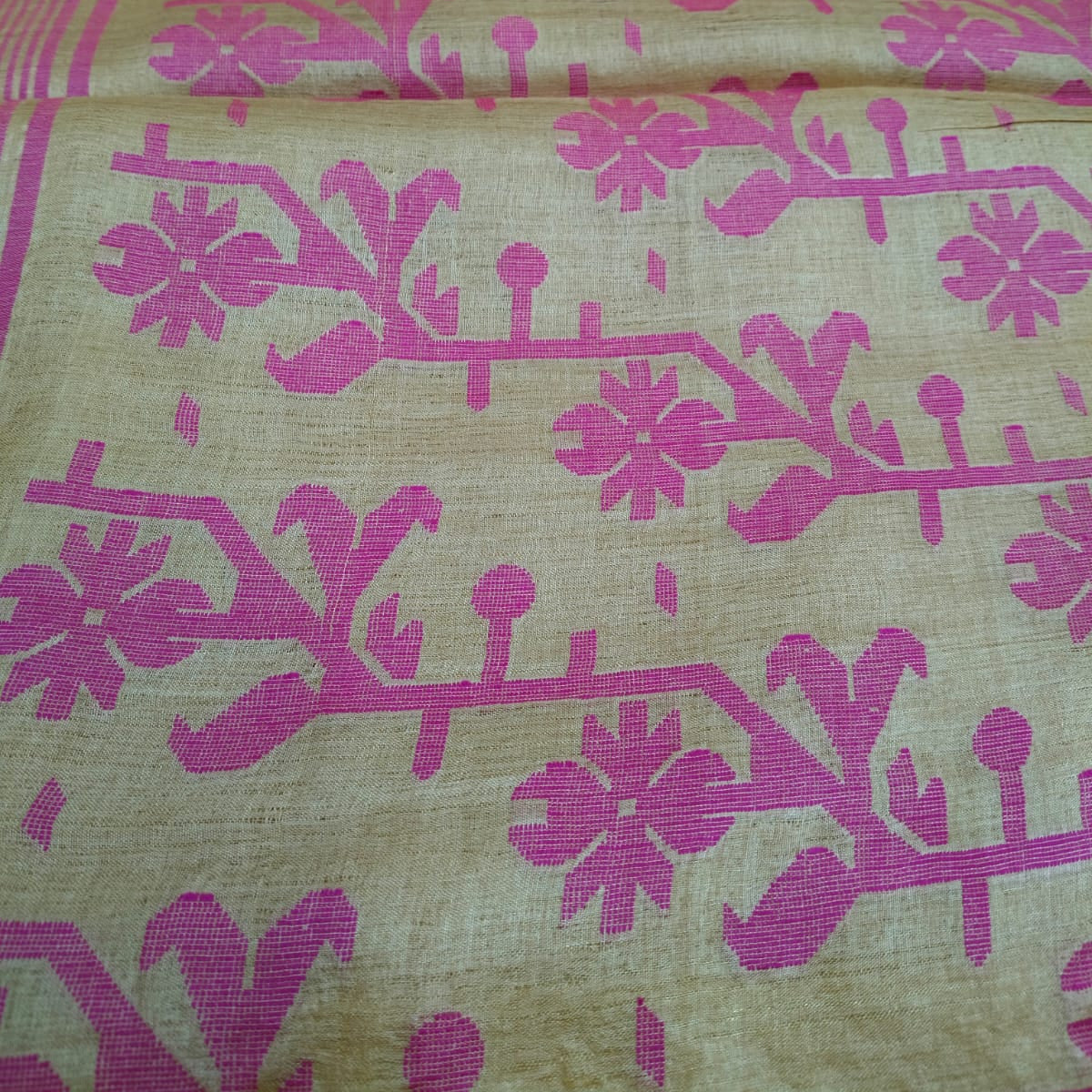 Handloom pure tussar jamdani saree