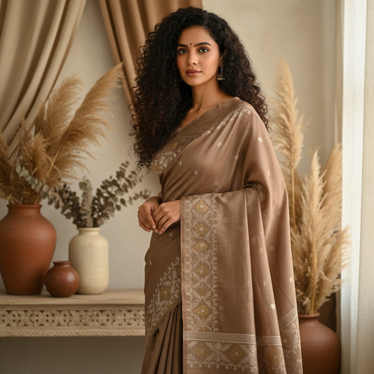 Handloom pure tussar saree