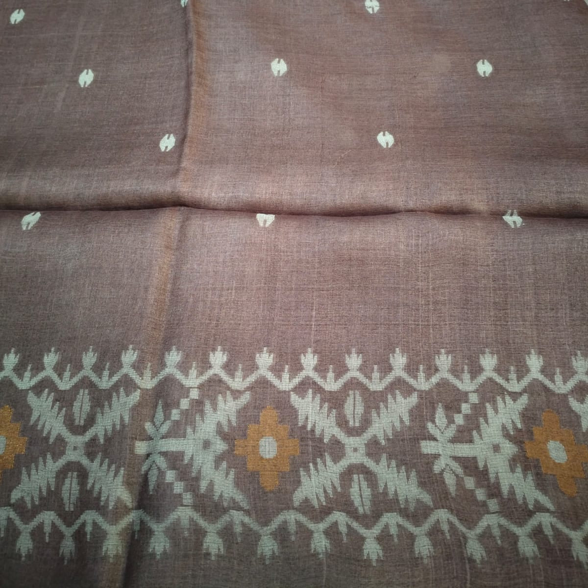 Handloom pure tusaar jamdani saree