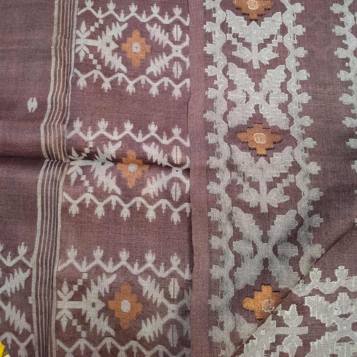 Handloom pure tusaar jamdani saree