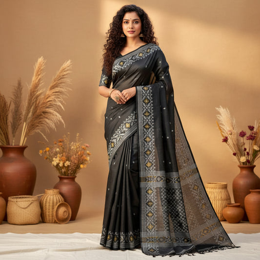 Handloom pure tussar silk saree