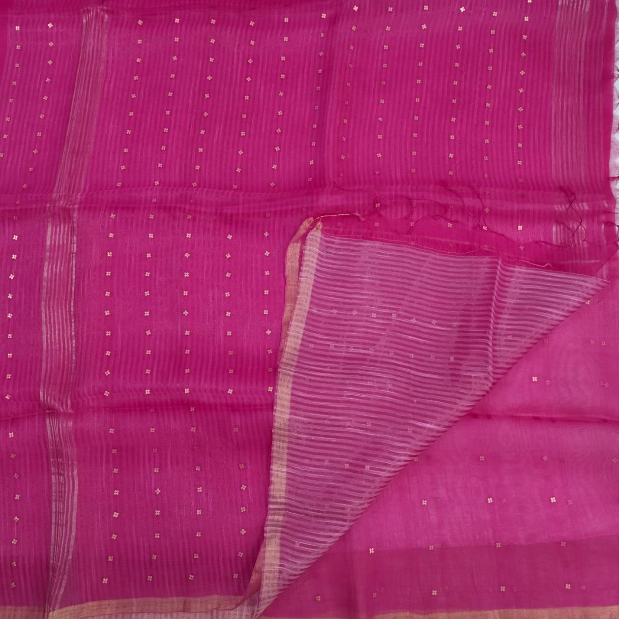 Handloom muslin silk saree