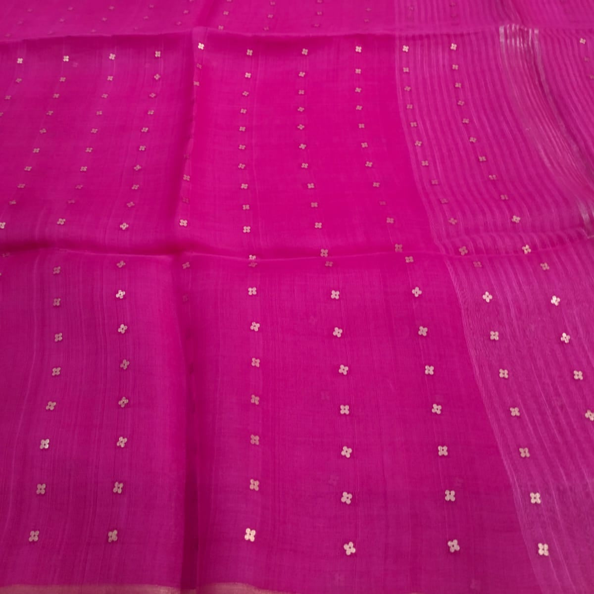 Handloom muslin silk with sequin