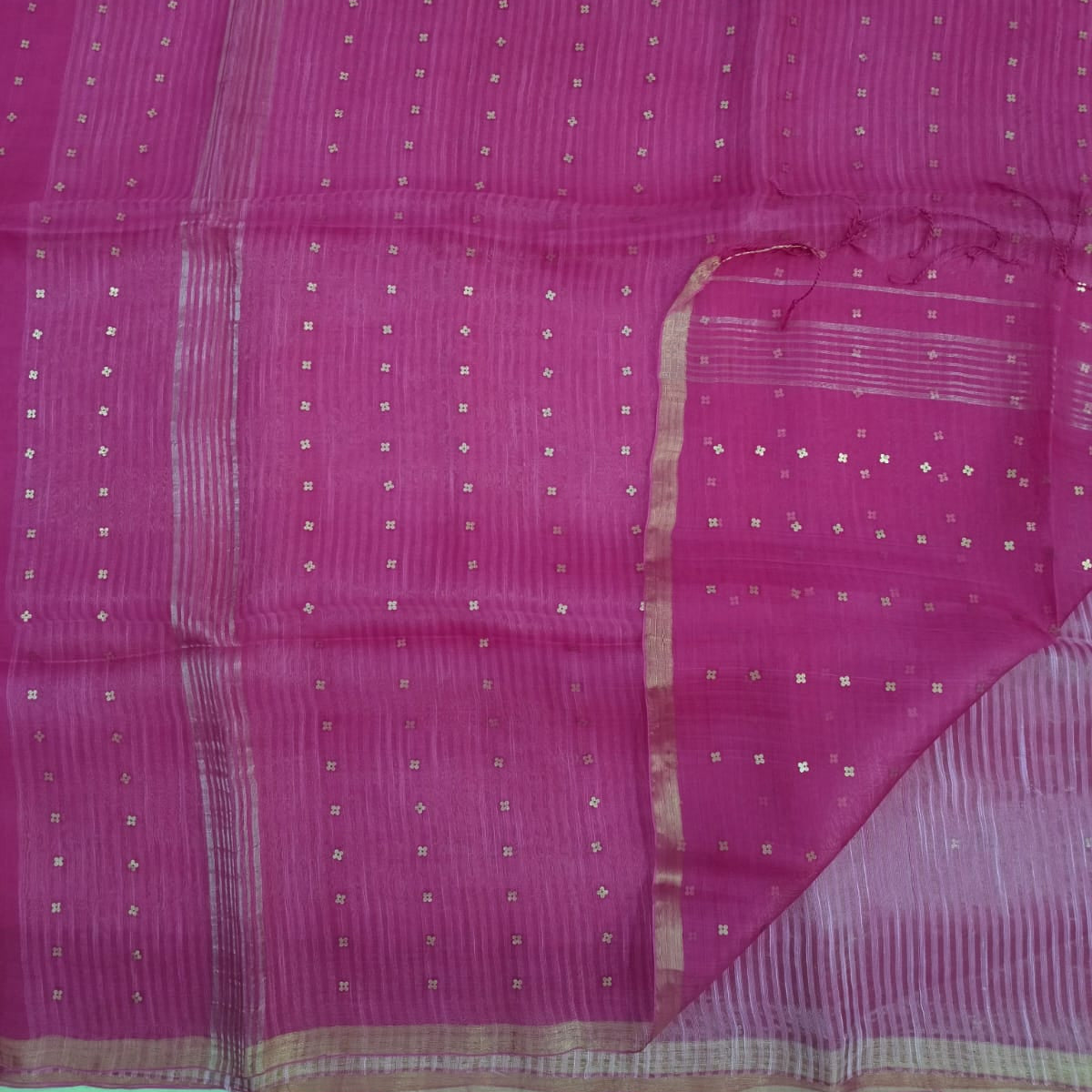 Handloom muslin silk with sequin