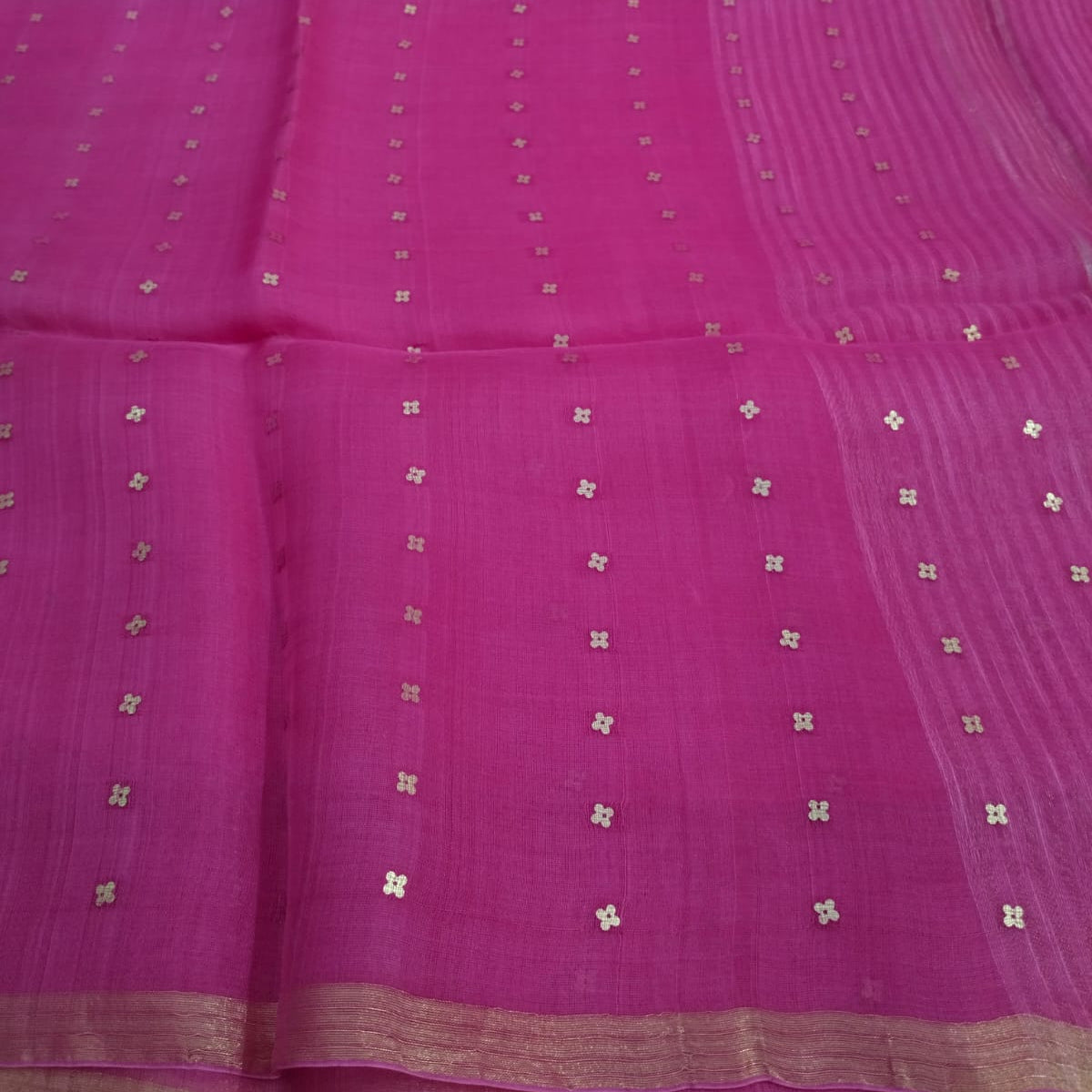 Handloom muslin silk with sequin