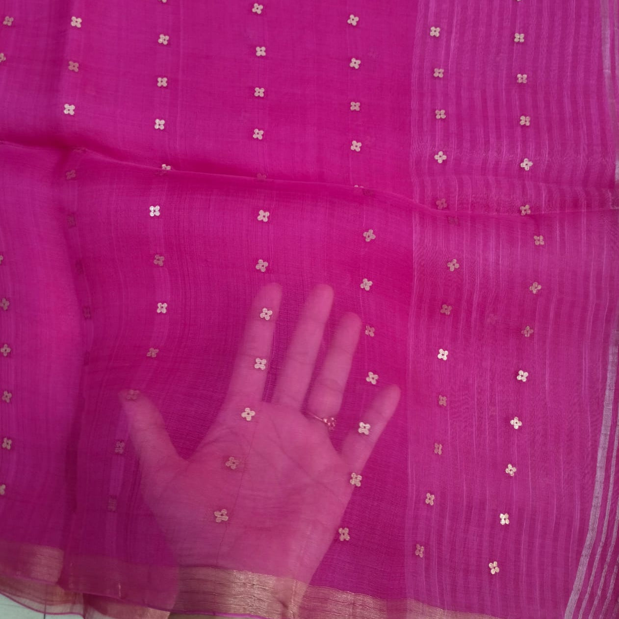 Handloom muslin silk saree