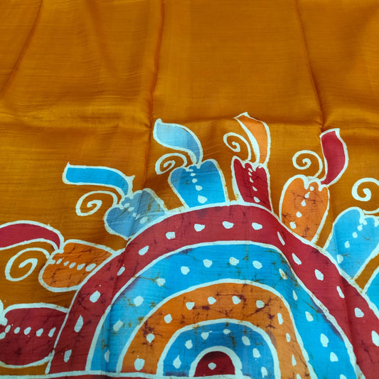 Handbatik on pure katan silk