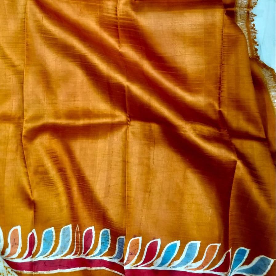 Handbatik on pure katan silk