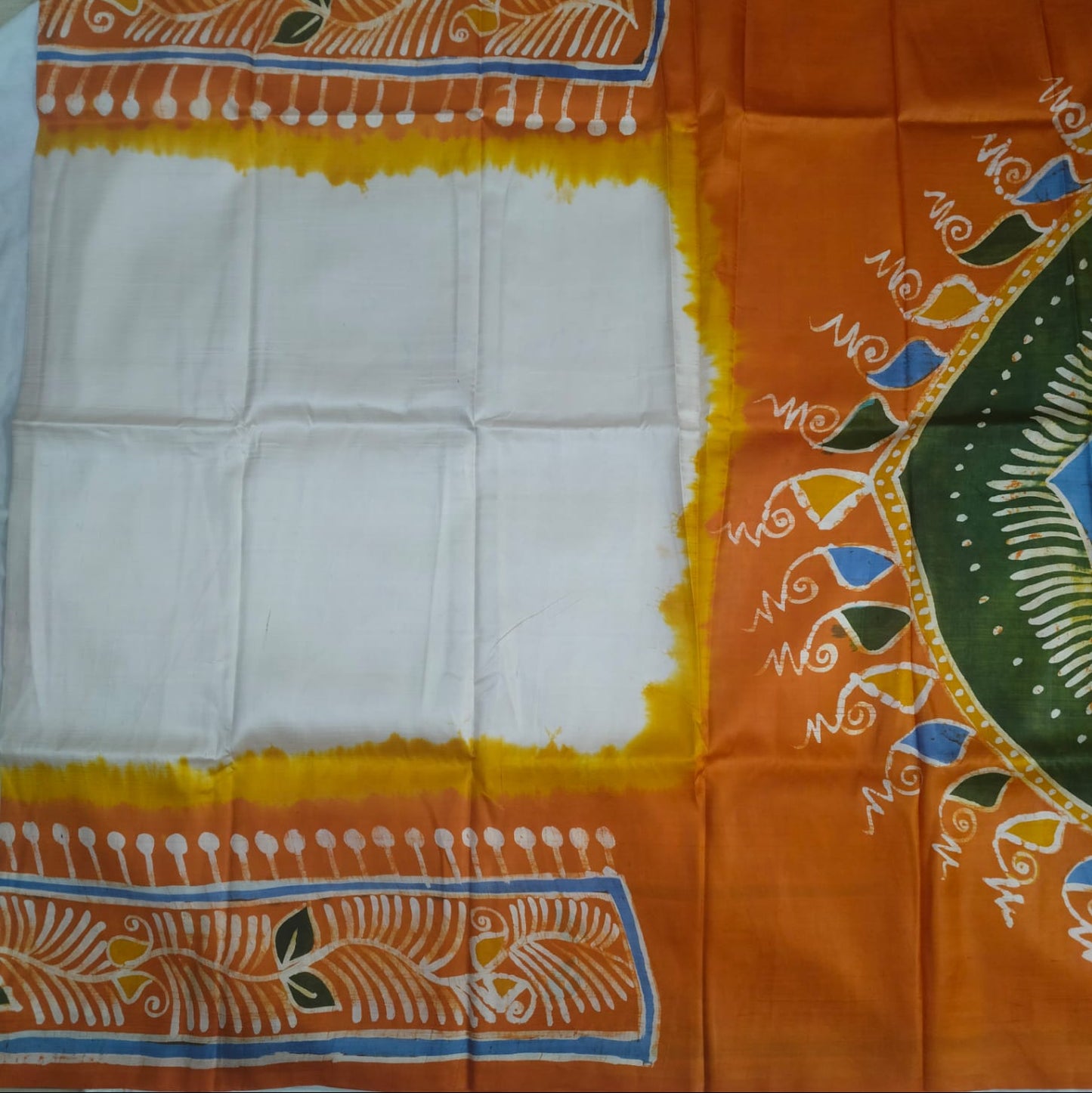 Hand batik on katan silk/mulberry silk