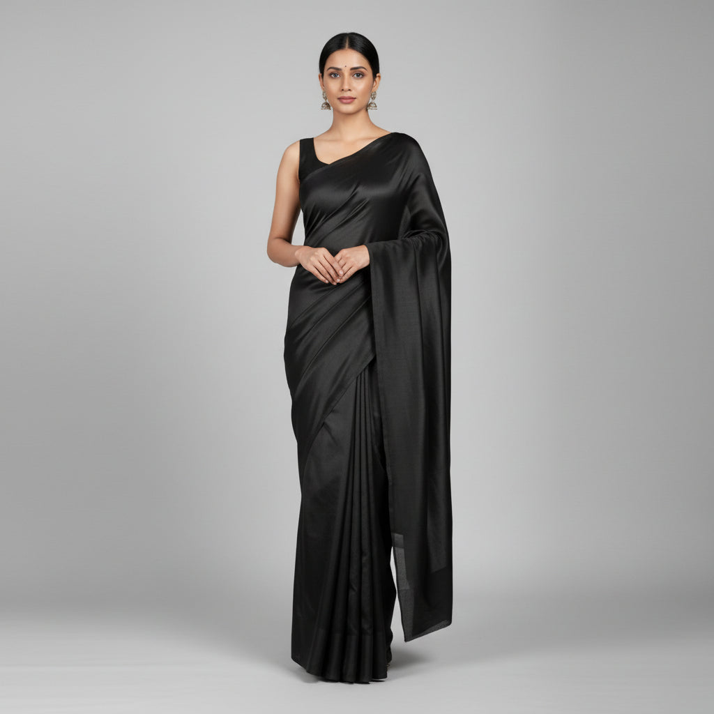 Handloom pure katan silk / mulberry silk saree.