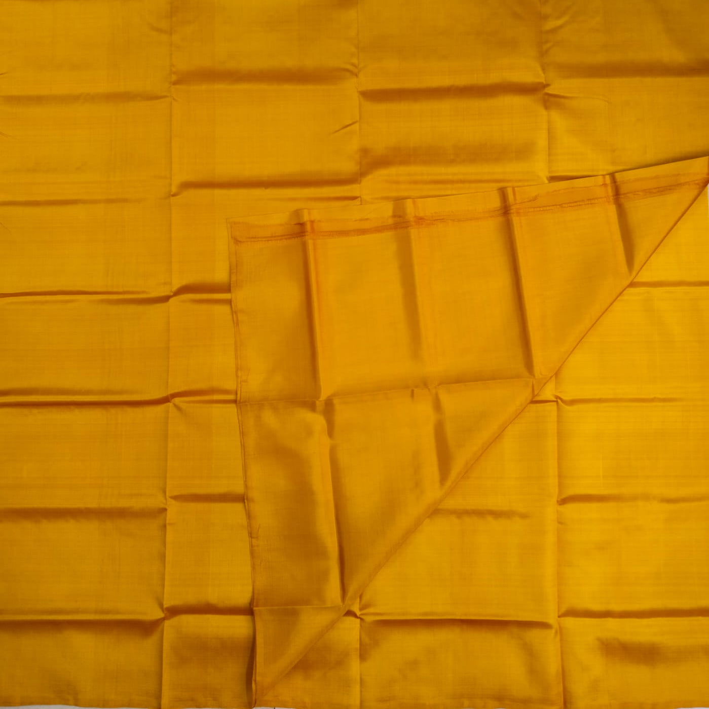 plain golden mustard yellow colour katan ilk or mulberry silk saree