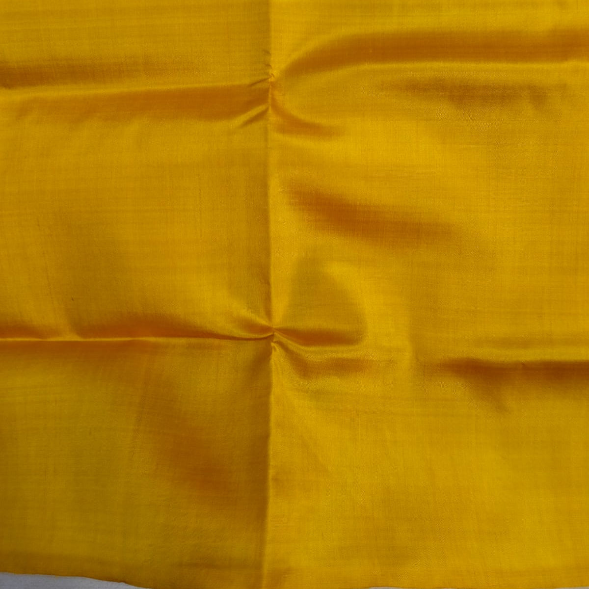 plain golden mustard yellow colour katan ilk or mulberry silk saree