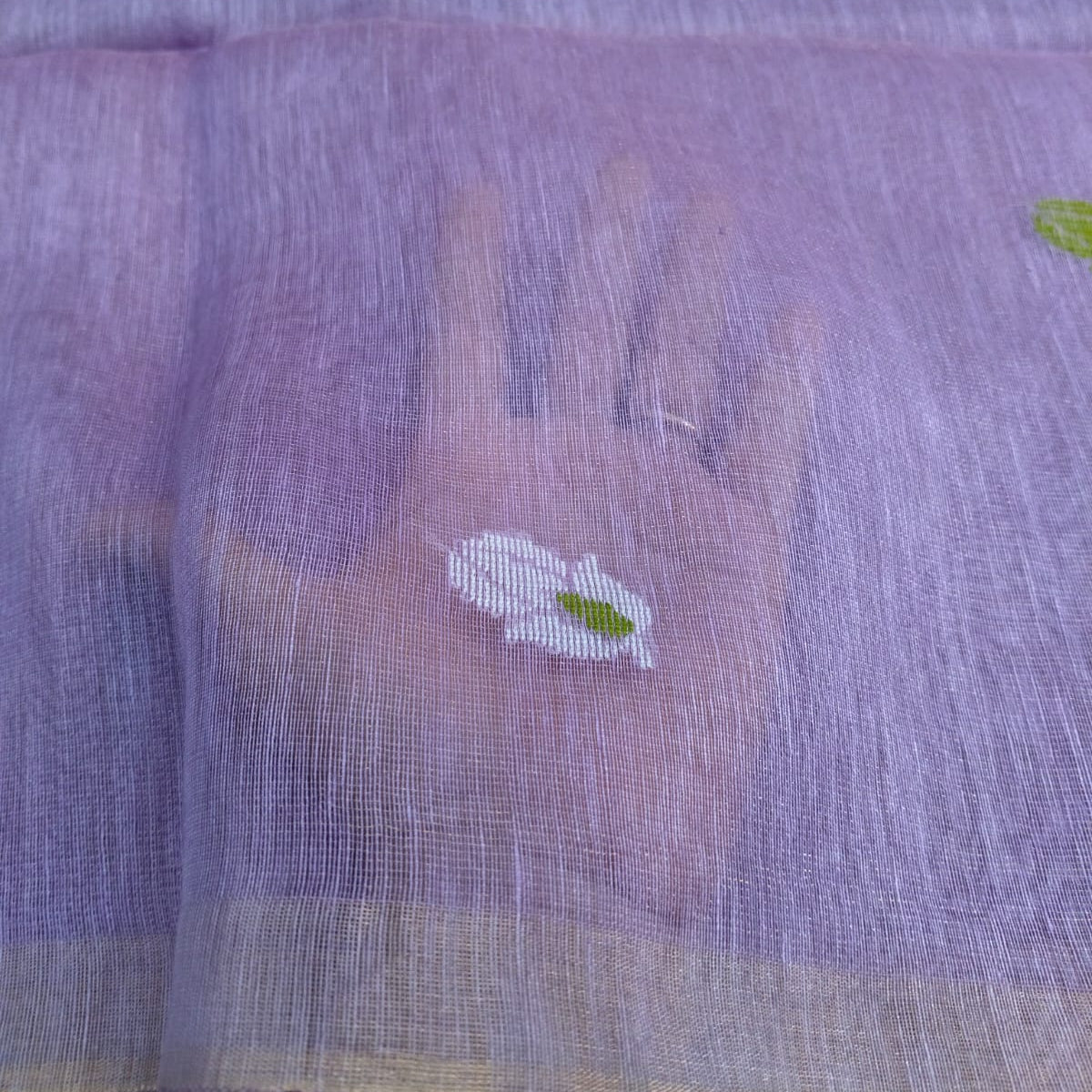 Handloom tissue linen saree