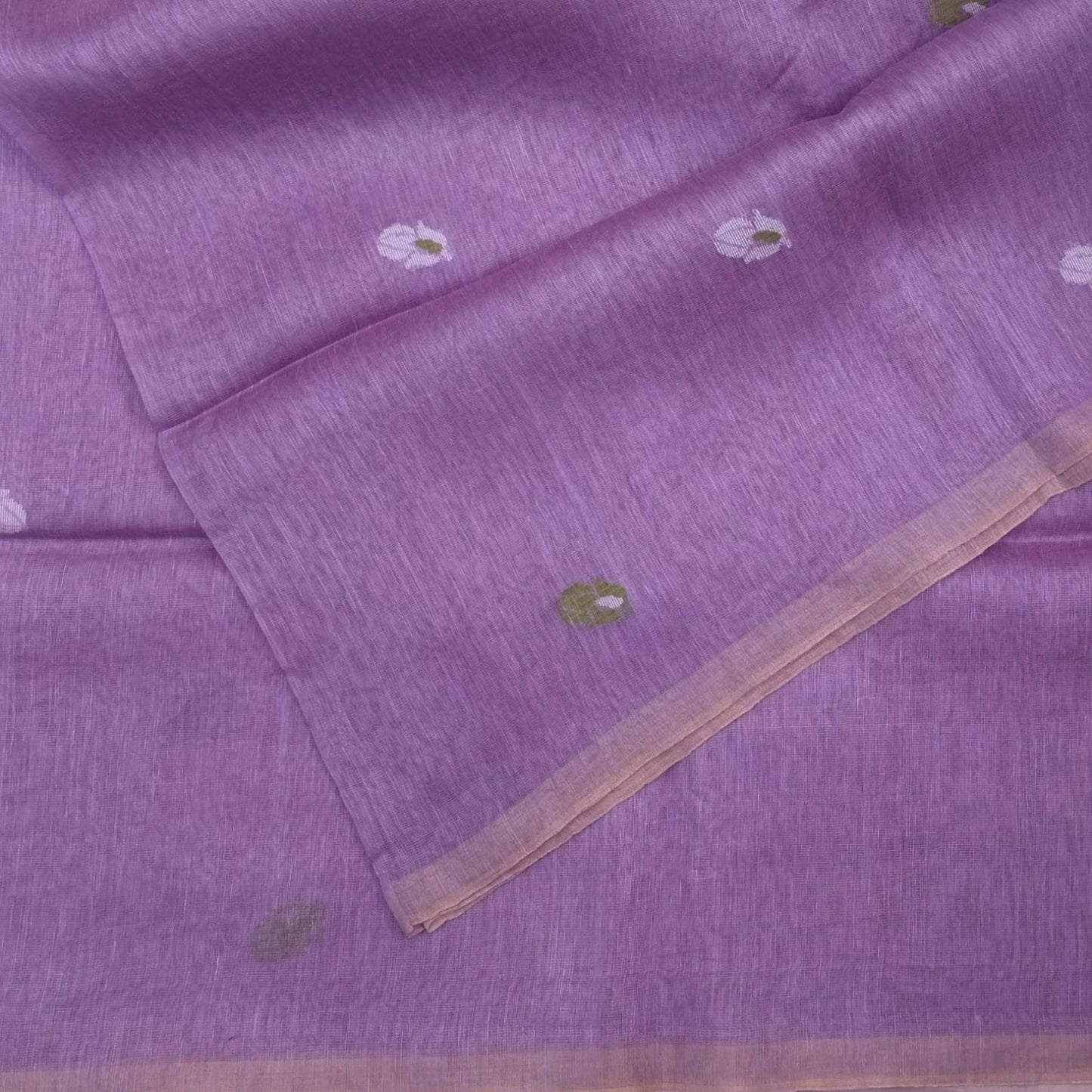 Handloom tissue linen saree