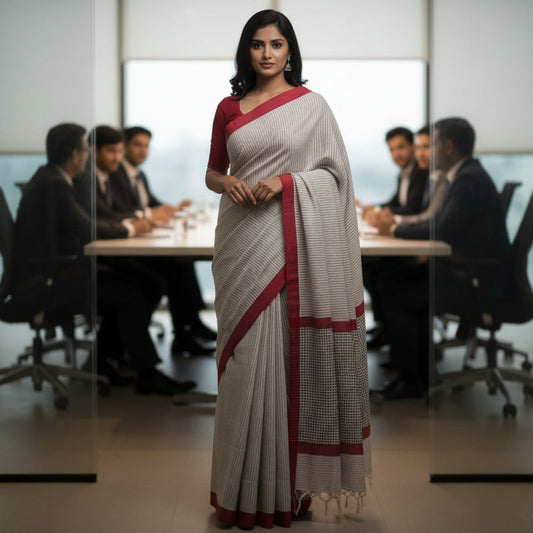 This picture is symbolic to show the overall look of the saree.