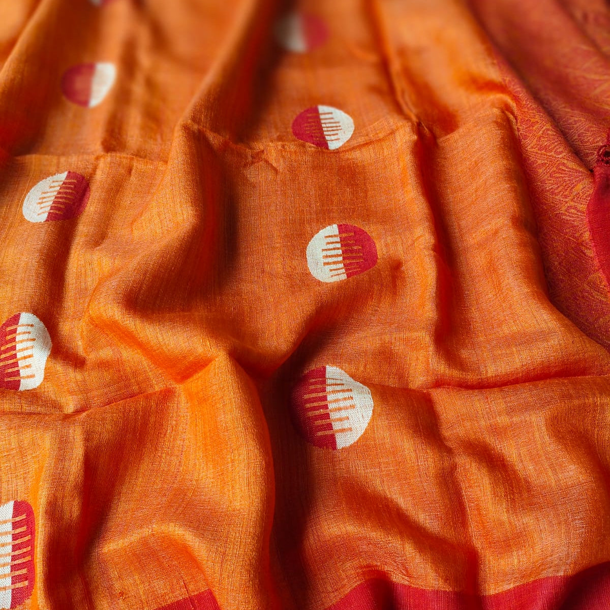 Handloom matka silk by linen  saree